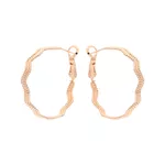 Brinco Argola 3 Fios Ondulada by Kumbayá Joias 