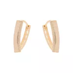 Brinco Argola em "V" Texturizada by Kumbayá Joias 