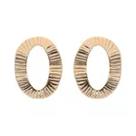 Brinco Oval Vazado Martelado By Kumbayá Joias