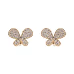 Brinco Borboleta Cravejada De Zircônias By Kumbayá Joias