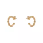 Brinco Meia Argola Pequena Trançada by Kumbayá Joias 