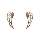 Brinco Asas De Anjo Com a Base Cravejada De Zirconia Incolor By Kumbayá Joias