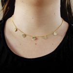 Colar Medalhas Penduradas Banhado a Ouro 18k