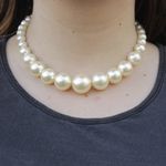 Choker Pérolas Grandes Degradê Banho de Ouro 18K