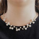 Colar Arabesco Bolas Grandes e Médias de Pérolas Banho de Ouro 18K