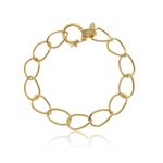 Pulseira Elo Groumet Semijoia Banho De Ouro 18k