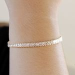 Pulseira Riviera Zircônia Incolor Larga By Kumbayá Joias