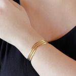 Bracelete 3 Fios Vazados em V by Kumbayá Joias