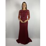 Vestido Manga 3/4 Marsala