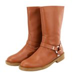 Bota Pietra Biker Cano Médio com Estribo Marrom