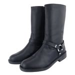 Bota Pietra Biker Cano Médio com Estribo Preta