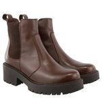 Coturno Chelsea Couro Legitimo Chocolate 