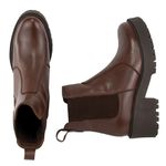 Coturno Chelsea Couro Legitimo Chocolate 