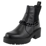 Coturno Chelsea Couro Legitimo Preto
