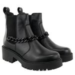 Coturno Chelsea Couro Legitimo Preto