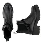 Coturno Chelsea Couro Legitimo Preto