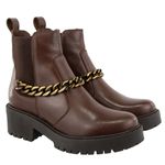 Coturno Chelsea Couro Legitimo Chocolate