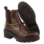 Coturno Chelsea Couro Legitimo Chocolate