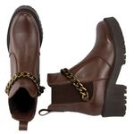 Coturno Chelsea Couro Legitimo Chocolate