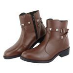 Bota Couro Legitimo Larissa Café