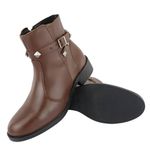 Bota Couro Legitimo Larissa Café
