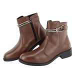 Bota Couro Legitimo Leticia Café