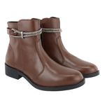 Bota Couro Legitimo Leticia Café
