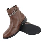 Bota Couro Legitimo Leticia Café