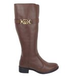 Bota Montaria Couro Legitimo Fivela Lateral Chocolate