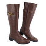 Bota Montaria Couro Legitimo Fivela Lateral Chocolate