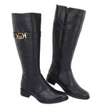 Bota Montaria Couro Legitimo Fivela Lateral Preta 