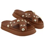 Sandália Flatform Mavie Caramelo