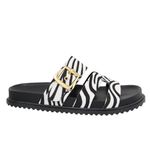 Sandália Rasteira Fivela Ivy Zebra