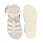 Sandália Flatform Gladiadora Virginia Off-White