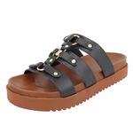 Flatform Maite Preta Caramelo