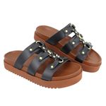 Flatform Maite Preta Caramelo