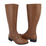 Bota Montaria Couro Legitimo Conhaque