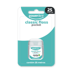 Fio Dental Powerdent ClassicFloss Pocket 25m