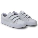 Tênis Slip On Couro Legitimo Fly Branco Metalizado 2900