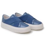 Tênis Slip On Couro Premium Plume Natural 1004