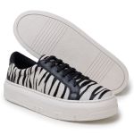Tênis Casual Animal Print Couro Premium Pelo Zebra 2018