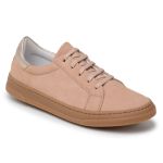 Tênis Casual Couro Premium Velor Amendoa 2020 