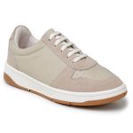 Tênis Casual Couro Premium Plume Off White Camurça Marinho 2032