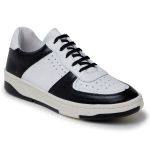 Tênis Casual Couro Premium Paris Branco-Preto 2033 
