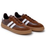 Tênis Casual Couro Premium Paris Pinhao 2042