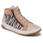Bota Couro Premium Graxo Nude/Pelo Zebra 2055