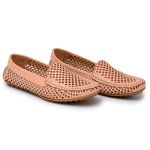 Mocassim Couro Premium Plume Pessego Laser 8065