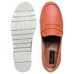 Mocassim Couro Premium Plume Laranja Topazio 6002