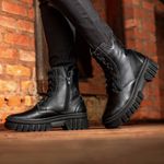 Bota Couro Premium Floater Preto 2098