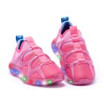 Tênis Infantojuvenil Menina Bubble Led Rosa